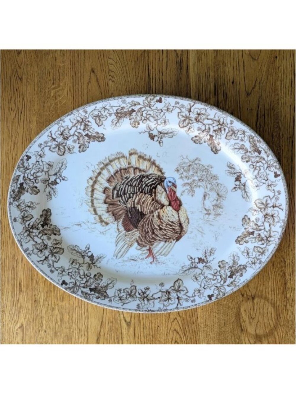 Williams Sonoma Plymouth Oval Serving Platter Turkey 10495820